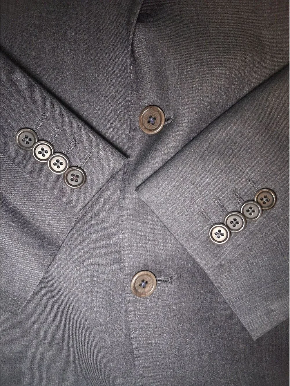 Ermenegildo Zegna Sport Coat 46R Gray Wool Made in Italy